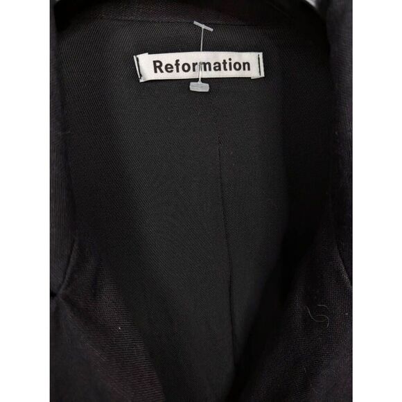 Reformation Maxwell linen black blazer dress Medium - Picture 6 of 10
